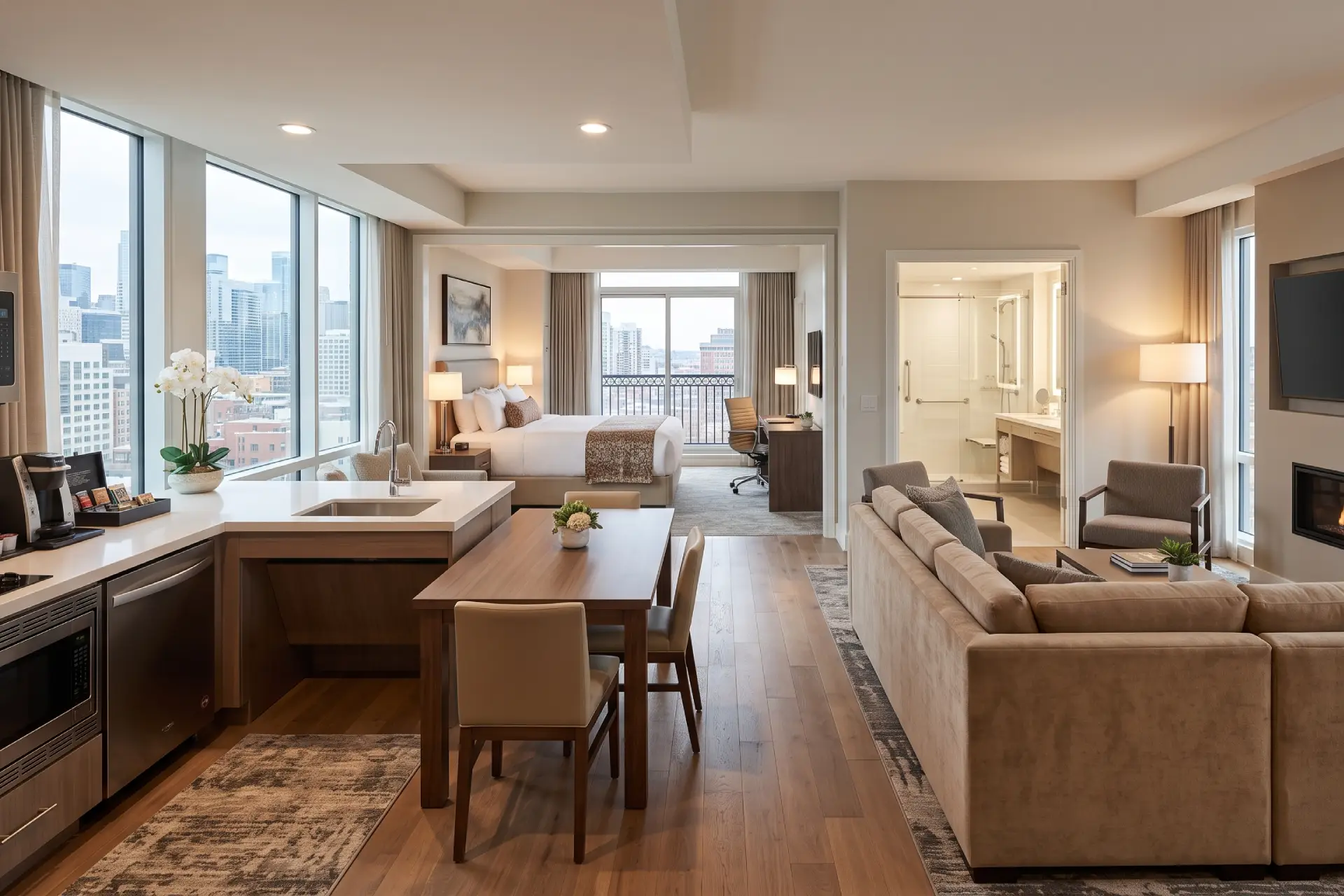 Premium Accessible Executive King with Fireplace
